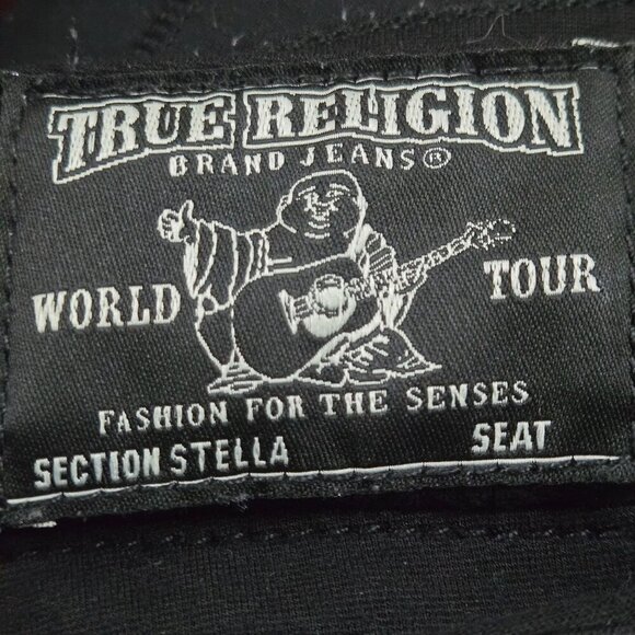 True Religion Stella Black Low Rise Stretch Skinny Pants Size 28 - Picture 4 of 7